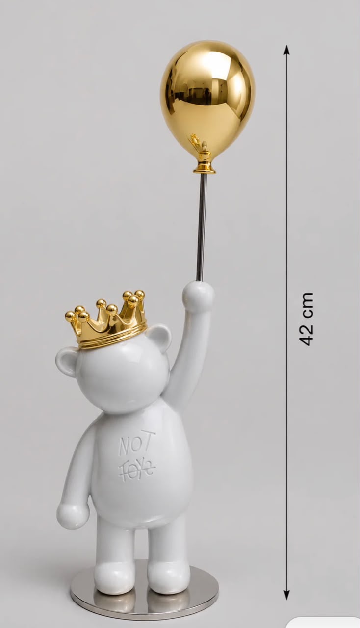 Luxury Bear with Balloon Figurine