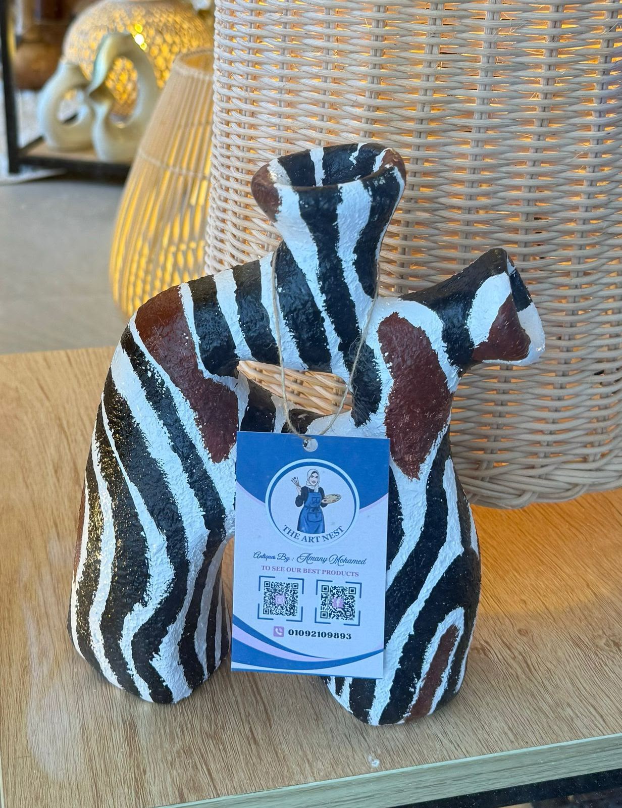 Zebra Pattern Vase